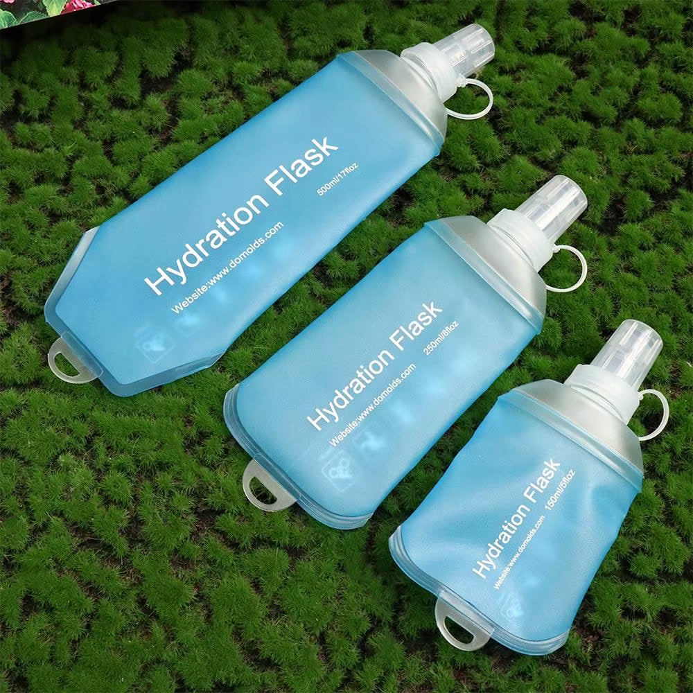 500ML 250ML 150ML Folding Water Bottle Collapsible Soft Flask TPU for Cycling Running Camping Travelling