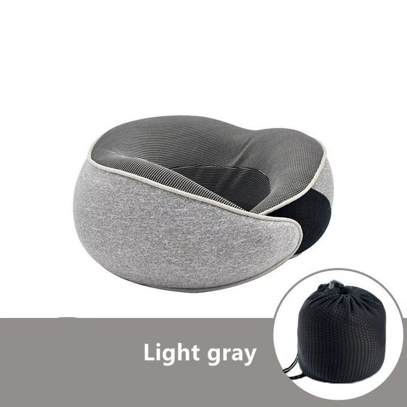 Travel Neck Pillow Premium Memory Foam Neck Pillow for Comfort on Airplane 360º Ergonomic Design with Washable Modal Cover JAF8X